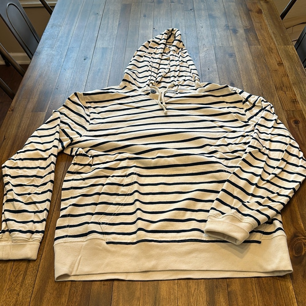 Men’s J Crew hooded sweater, size M